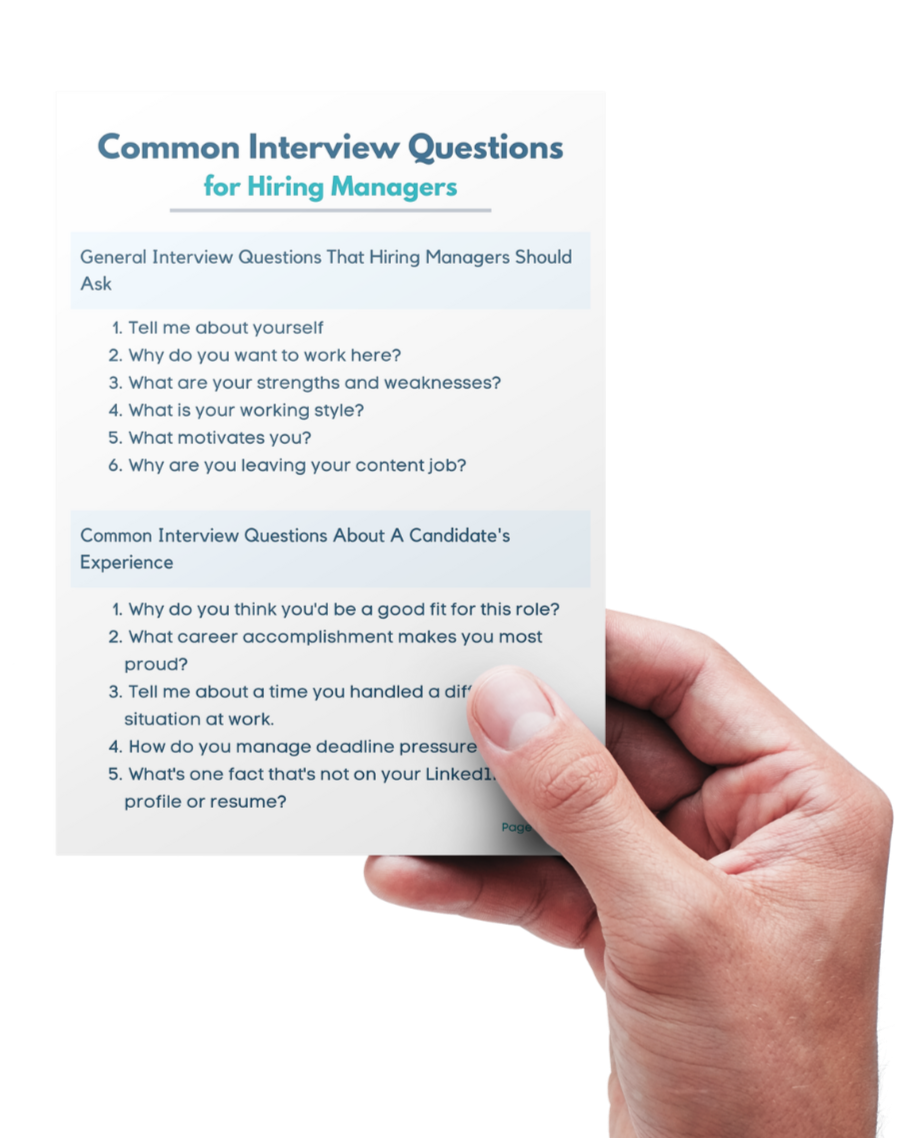 The Assist Common Interview Questions for Hiring Managers